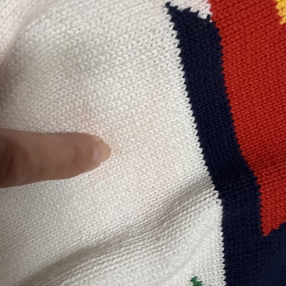 Vtg 90s Lord & Taylor Sweater Vest Women's Medium Geometric Color Block Preppy - Picture 3 of 11